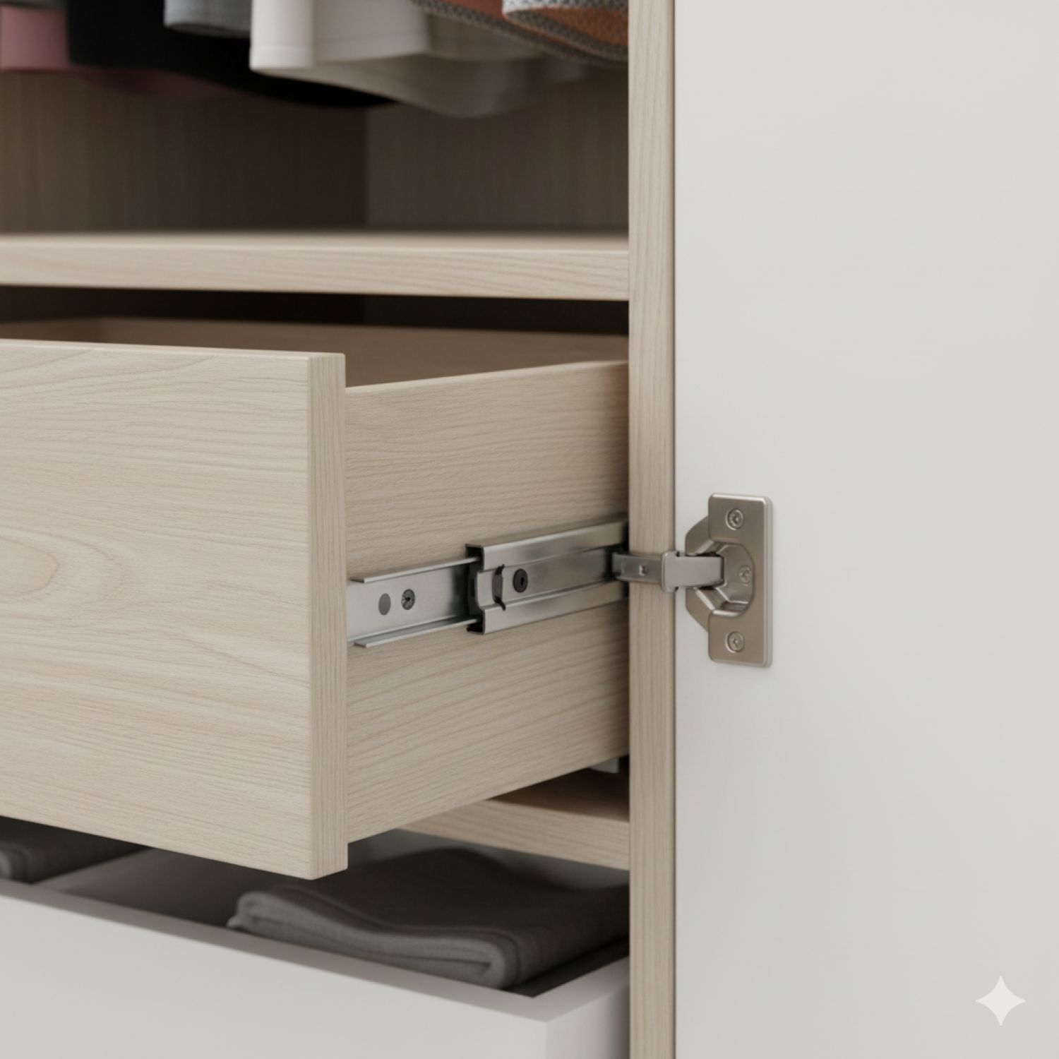 Details van IKEA PAX KOMPLEMENT lades en accessoires
